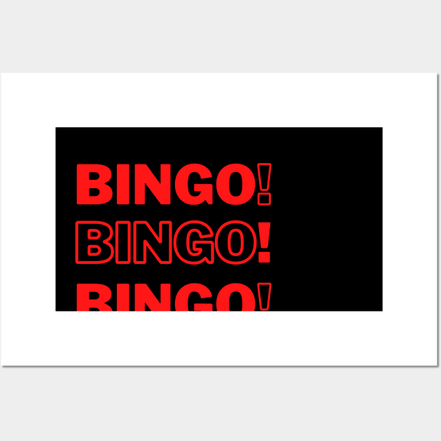 Bingo Bingo Bingo Red Wall Art by Confessions Of A Bingo Addict